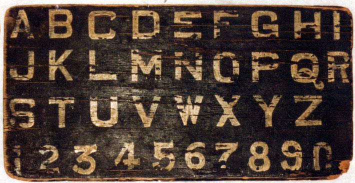 Actual Alphabet board that Meher Baba used.