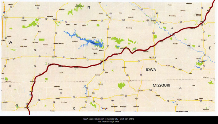 1932 : Iowa & Missouri State Rail Route