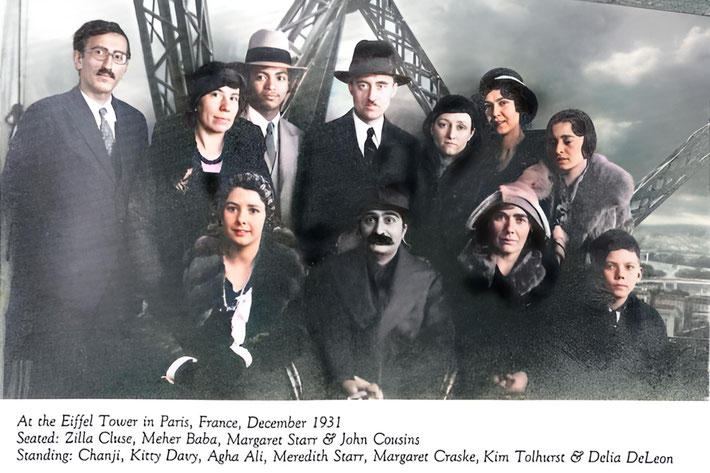 December 1931 - Eiffel Tower, Paris, France. Image enhanced by Anthony Zois.
