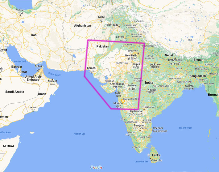 1923 area covered by Meher Baba and his companions.