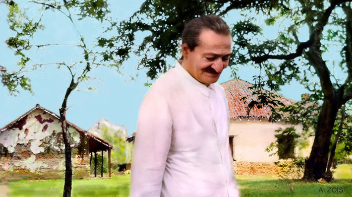 1956 : Meherabad, India. Image rendition by Anthony Zois.