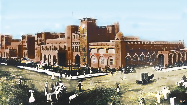 Howrah Station in 1920s. Image rendition by Anthony Zois.