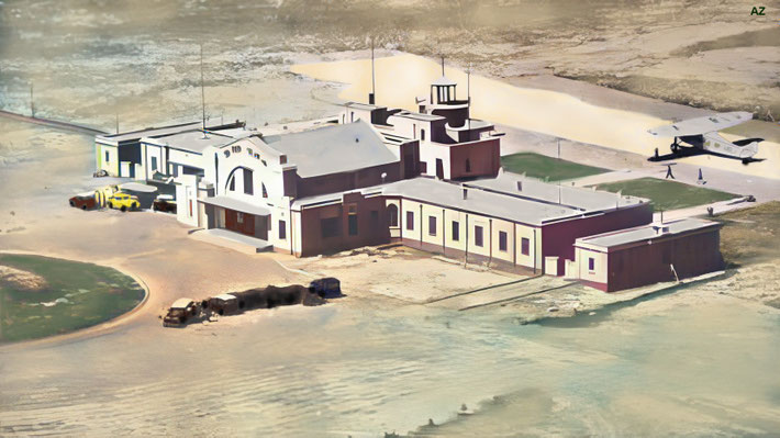 1930s Baghdad airport. Image rendered by Anthony Zois.