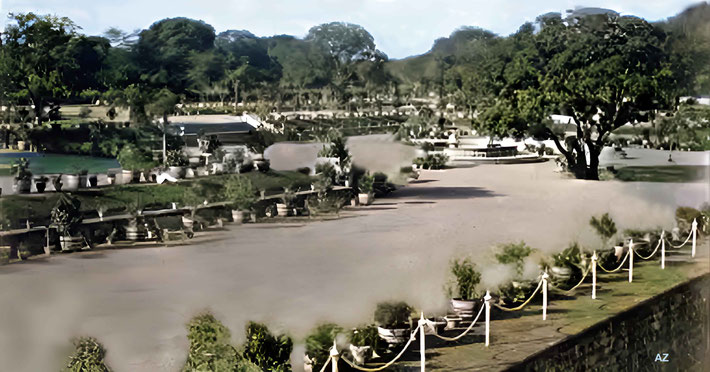  1900s : Bund Gardens, Poona.  Image rendition by Anthony Zois.