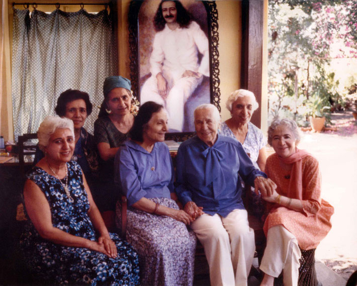 Kitty with the Meher Baba's Women Mandali at Meherazad, India