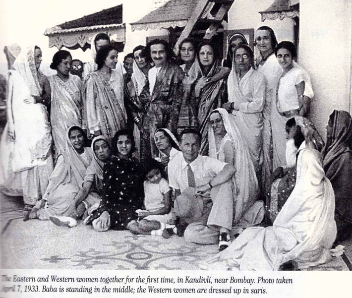 Valu is seated on the far right facing Baba. Courtesy of "Mehera-Meher" books.