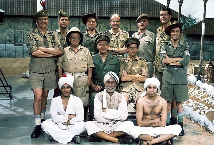 Cast of the TV series comedy "It ain't half hot mum"