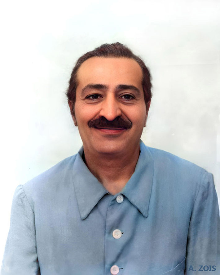 43.  Meher Baba's early 1950s passport photo.
