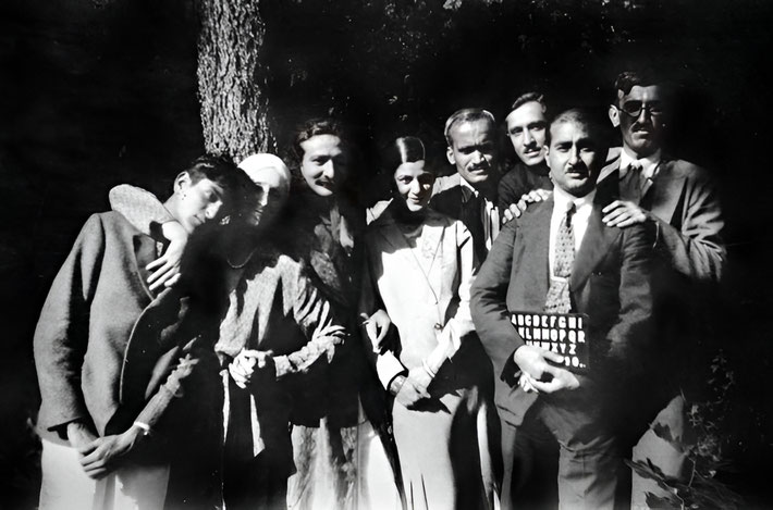 May 1932. Meher Baba at Harmon-on-Hudson, NY. Image enhanced by Anthony Zois.