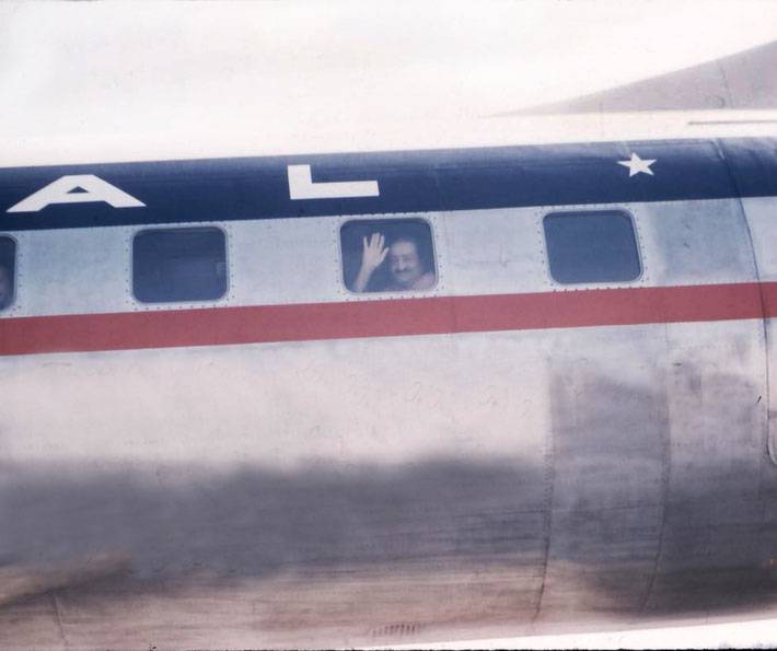 Meher Baba flying in the USA in 1958