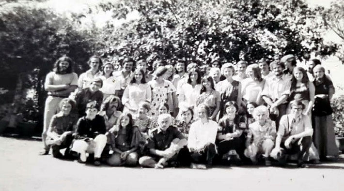 1973 Armatithi - the Australian group. Susan is standing -centre, next to Jasmine.
