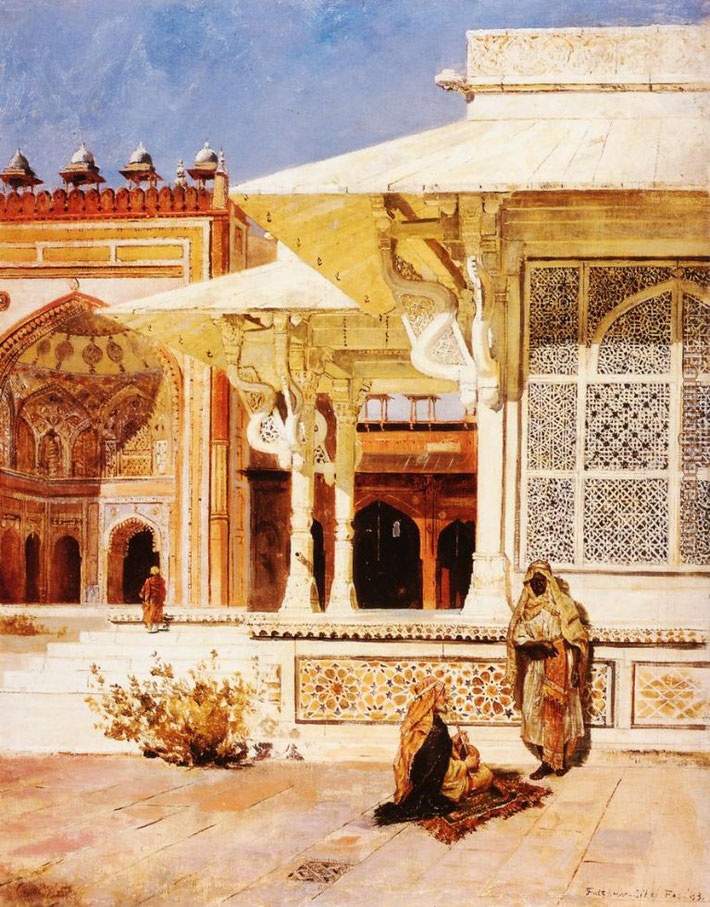 Edwin Lord Weeks White Marble Tomb of Saint Christi at Fatehpur Sikri, Agra