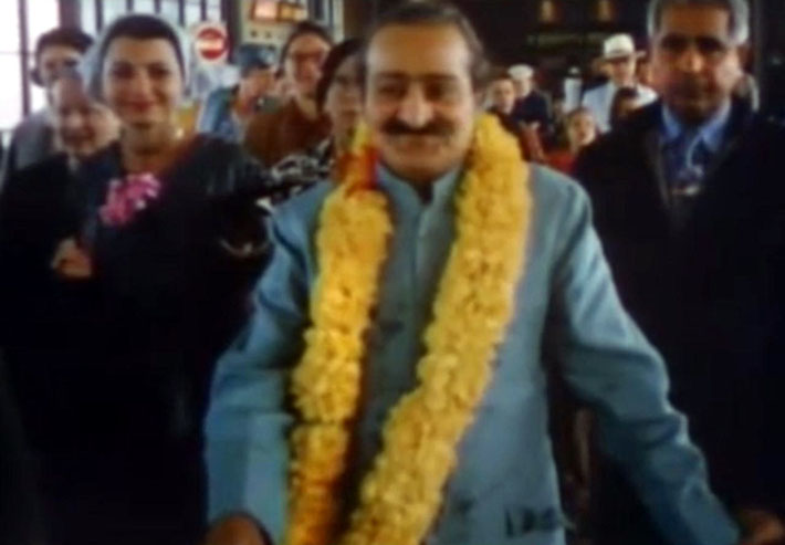 1956 : (L-R) Elizabeth, ? , Kitty, Meher Baba and Adi K. Irani