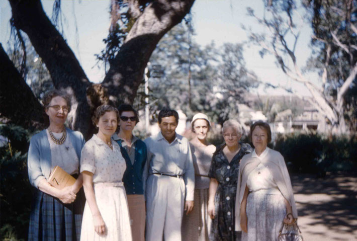 India : Grace is 2nd from the left & Meher Baba's broth Jal is in the centre.