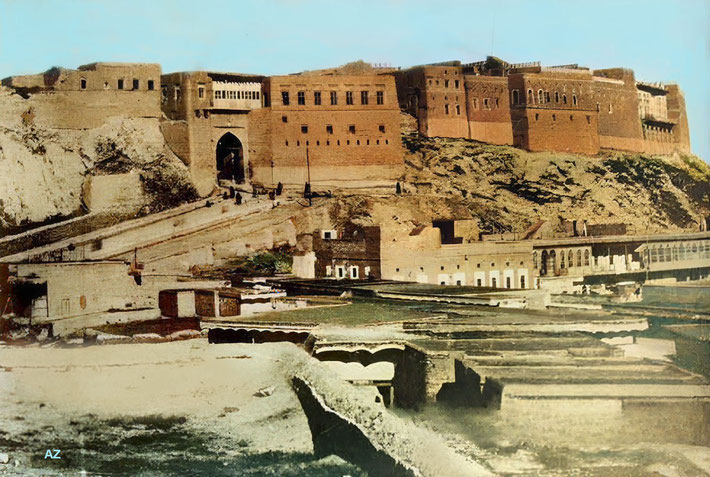 South elevation of the Citadel and the Grand Gate 1930s. Image rendered by A. Zois.