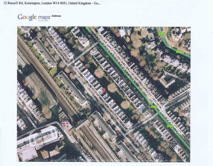 See the A marker indicating the house