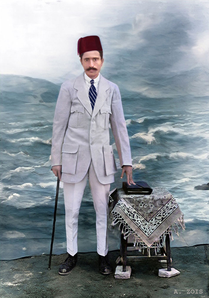  50.  1920 - Bombay : Merwan wearing a business suit, managing a theatrical troup.