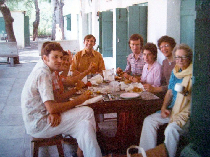 Ted Judson, Heather Nadel, Jacko Caraco, George Gevini, Laurel Magrini and Ena Lemmon 1975