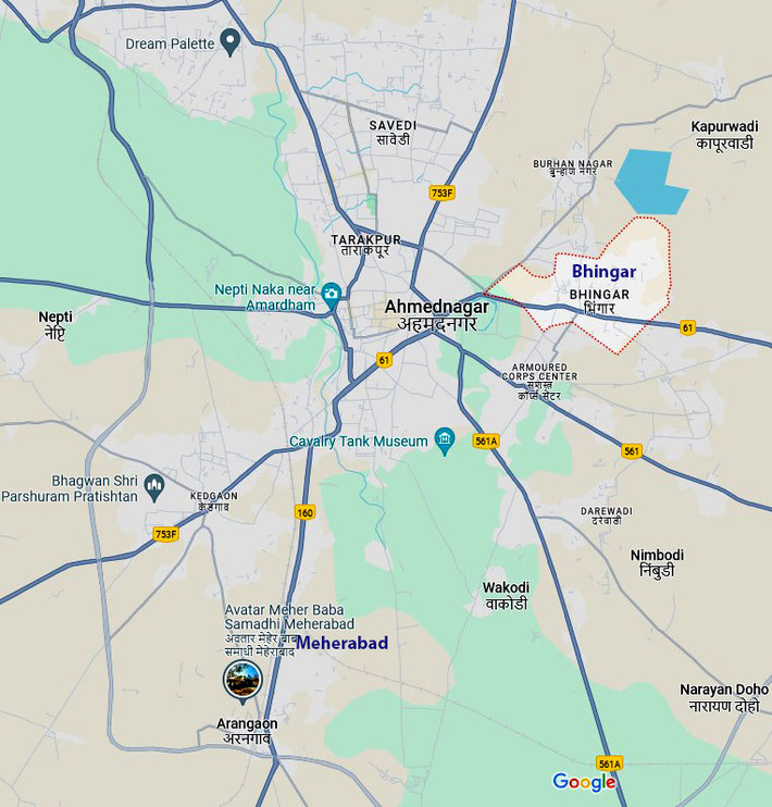 The area where the Christian cemetery is found in Eastern Ahmednagar.
