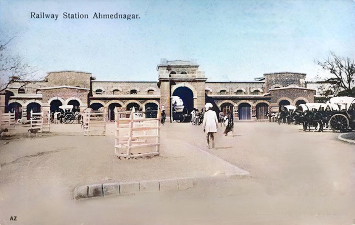 1900s : Ahmednagar Railway Station. Image rendition by Anthony Zois.