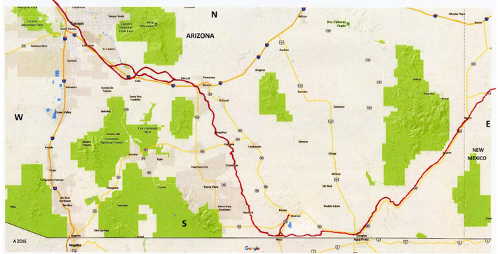 1932 : Arizona State Rail Route ( close up )