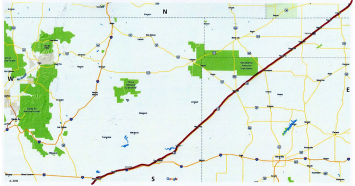 1932 : New Mexico State Rail Route ( close up )