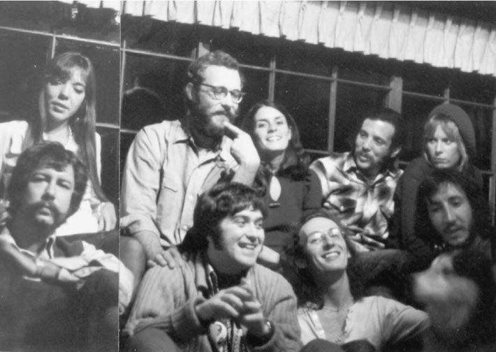  Ursula, James Taylor, Cherie, and Robert Dreyfuss, Alisa Johnson, Rick Chapman, Alan Allan Cohen, Billy Ward, Pete Townsend, and Chuki the Siberian Husky