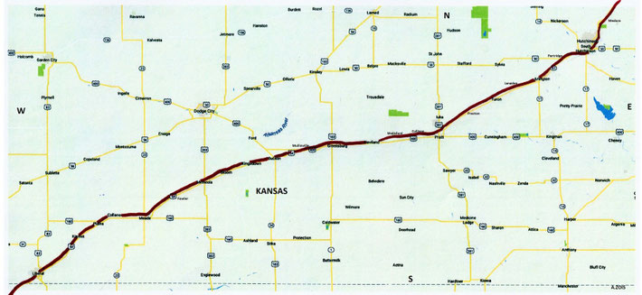1932 : Kansas State Rail Route ( close up )