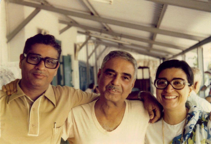 Jal & Dolly with Eruch Jessawala at Meherazad, India
