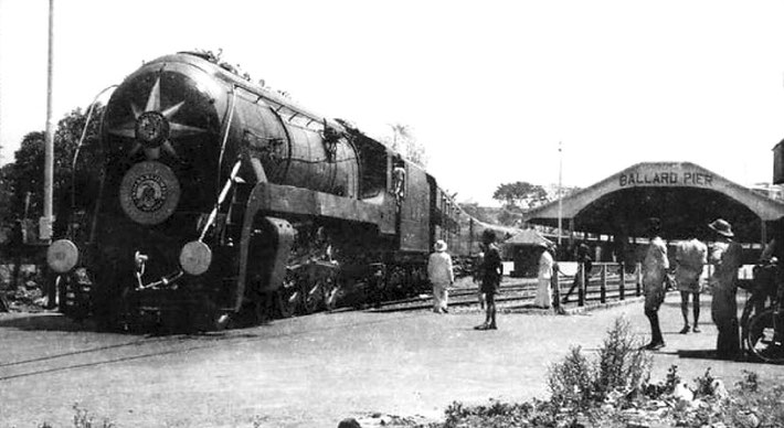 Punjab Mail train at Bombay railway terminal