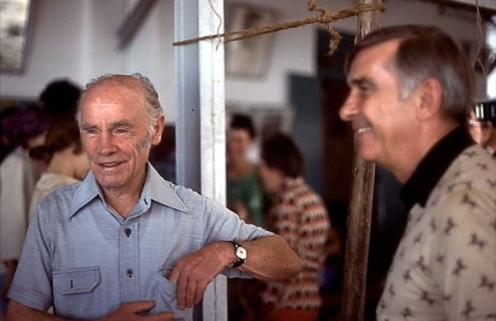 1980 : Francis with Don Stevens at Meherazad, India. Image taken & courtesy of Hasan Selisik.