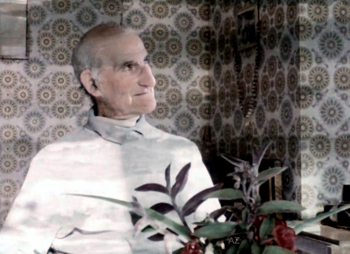 1976 - Fred at home : Image captured by Anthony Zois from a film by Dudley Edwards and Martin Cook.