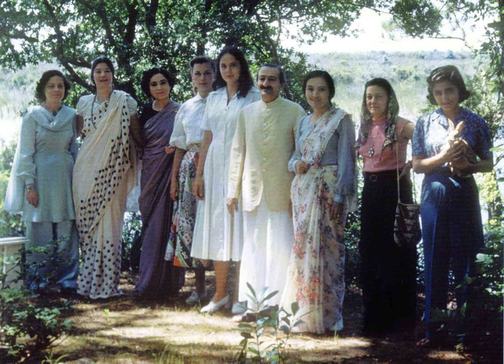 1952 : Charmain is standing next to Meher Baba at the Meher Center, Myrtle Beach, SC.