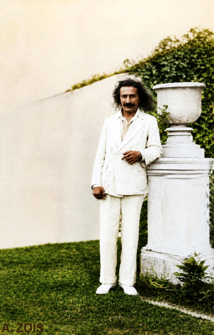 1932 : Meher Baba in Nanking, China. Image rendition by Anthony Zois.