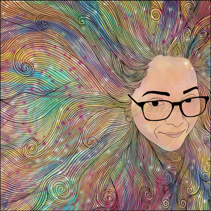 Self potrait. Digital art - Karlette Joseph 2023