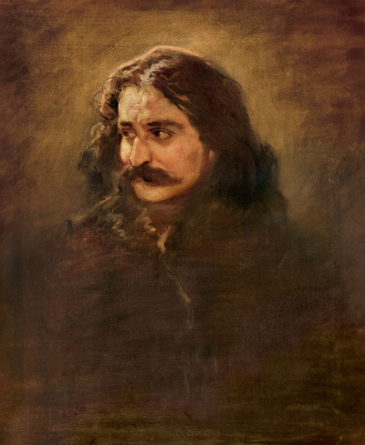 Meher Baba. Photo of painting taken by Greg Butler.