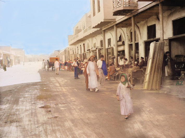 Main Road in Kirkuk. Image rendition by A. Zois.