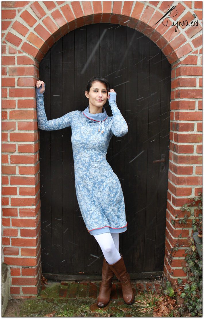 vintage lace, rauchblau