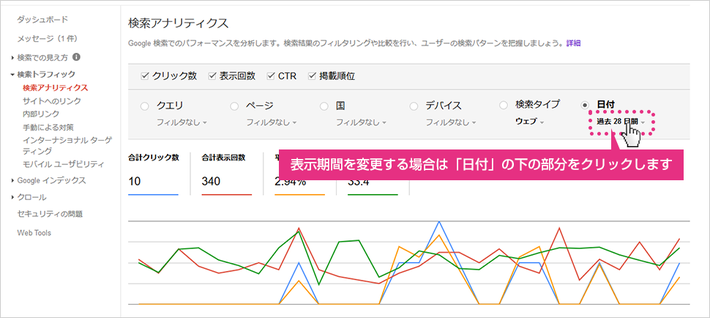 表示期間の変更について