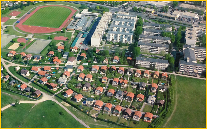 Luftaufnahme über dem KGV Ettenreich, Anningerweg 5, 1100 Wien