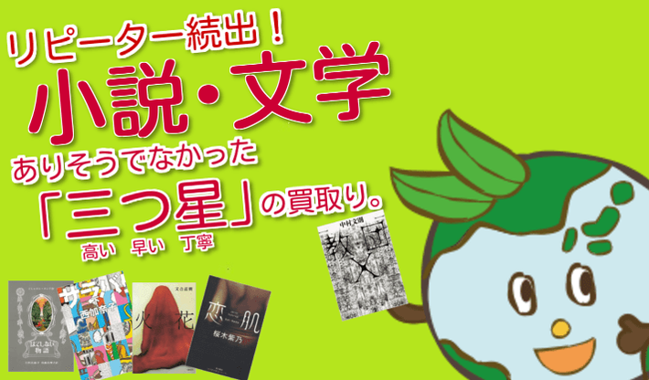 小説本、文学本の高価買取イメージ