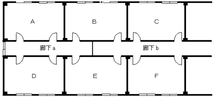 隣接する同時放射区域の考え方　パッケージ型自動消火設備