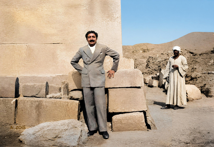Meher Baba in Egypt. Image rendition by Anthony Zois. BP