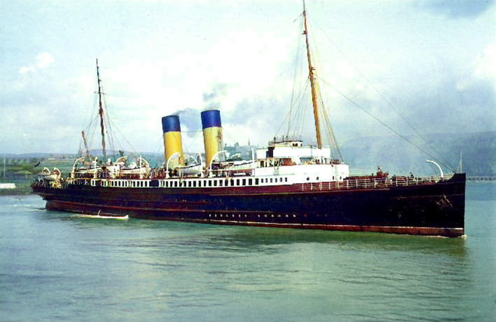 SS BIARRITZ. This ferry took passengers from Boulogne, France to Folkestone, England in late September 1931. Image coloured by A. Zois.