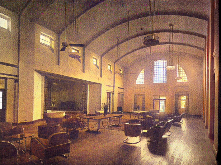 1935 - Basra Airport interior lounge.