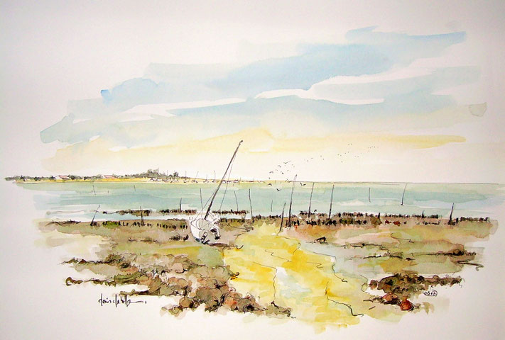 Aquarelles Ile De Re Denis Delalle Aquarelliste De L Ile De Re