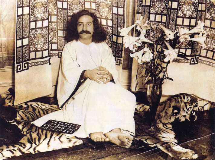 1932 : Meher Baba at the Davy's home in London, England. Courtesy of Glow International Magazine - Spring 2015 p.20