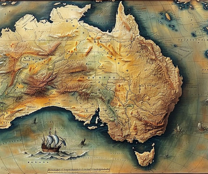 A map of early colonial Australia