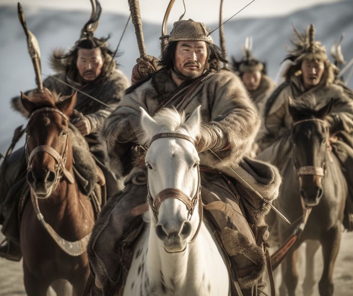 Mongol horsemen