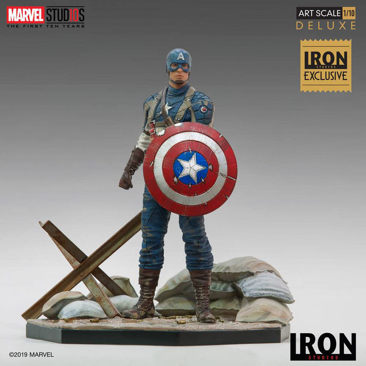 Captain America First Avenger 1/10 MCU Marvel Comics BDS Art Scale Statue 10 Years Event Exclusive 21cm Iron Studios